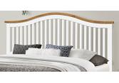 4ft6 Double The Curve White & Oak finish wood bed frame Curved headboard head end low foot end board 4